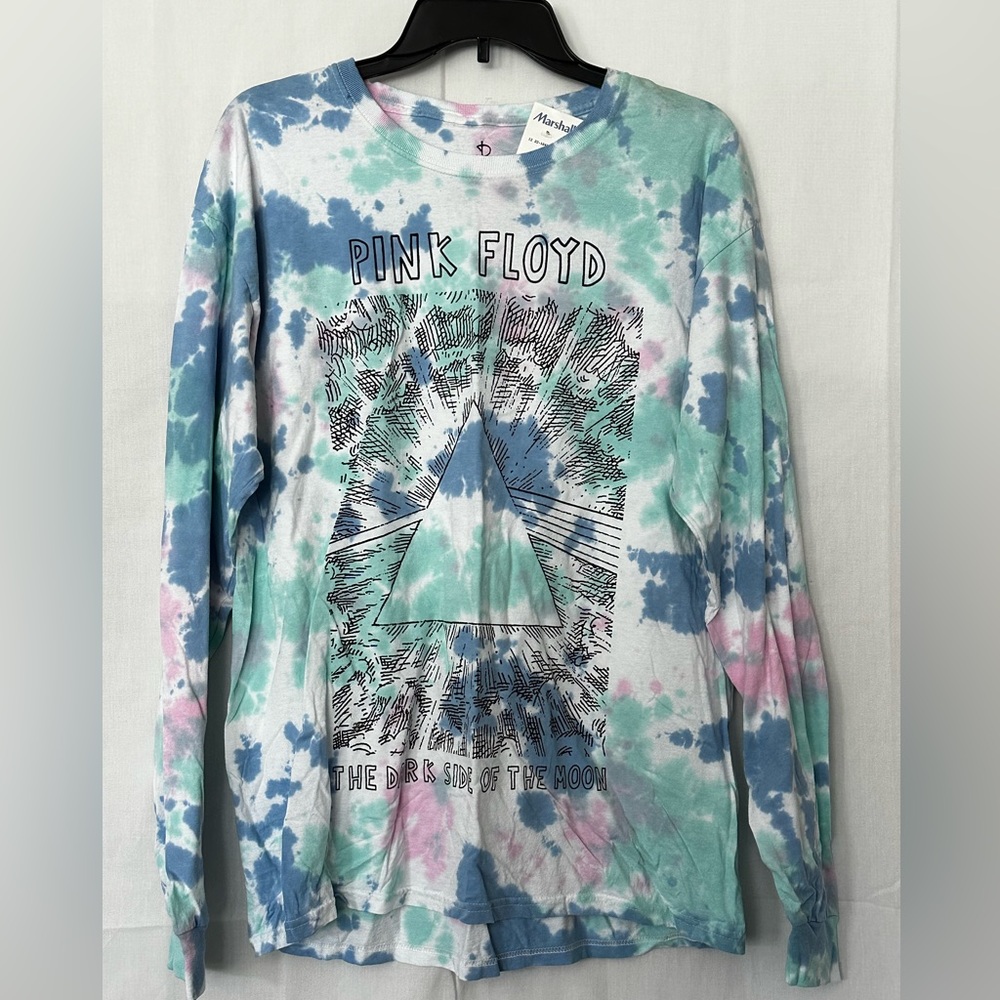 NWT Pink Floyd Women Unisex Tie Dye Long Sleeve T-shirt Size L